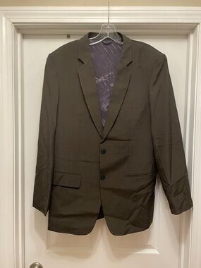 Giorgio Armani Men's Olive Brown Two-Button Sport Coat Mens 42